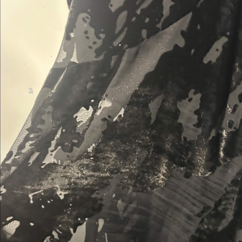 Women's Black Floral Velvet Wrap Maxi Dress | S - Picture 11 of 12